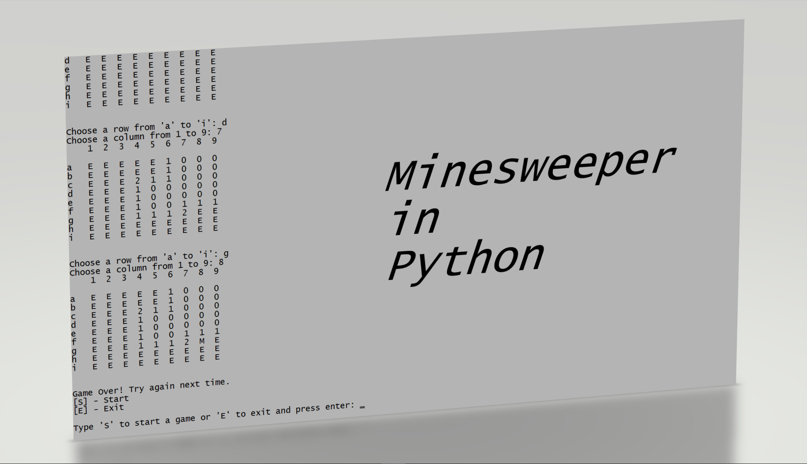 An image of a minesweeper project
